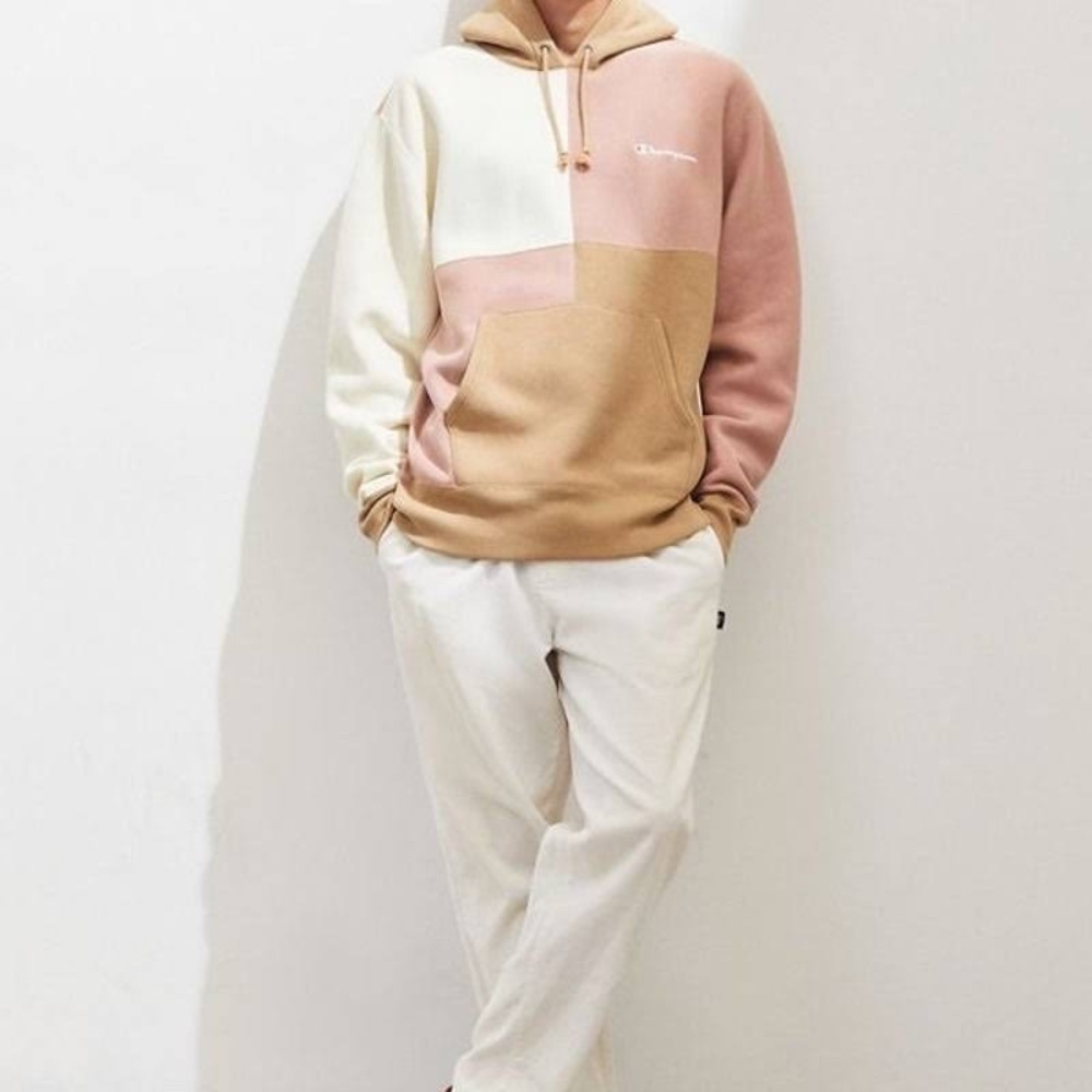 Champion Reverse Weave Colorblock Hoodie-Small
